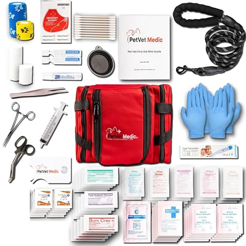 Cat & Dog First Aid Kit with Thermometer & Bandages (Small) - size: Small