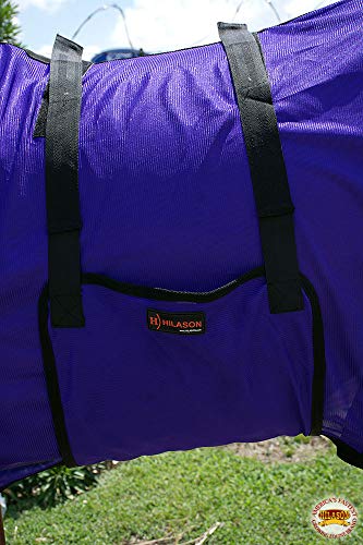 HILASON 66 in Purple Horse Fly Sheet UV Protect Mesh - color: Purple, size: 66 In