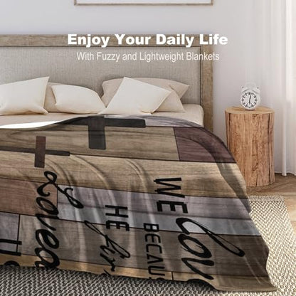 Farmhouse Wooden Throw Blanket, Rustic Christian Brown Wood Board Old Plank Bible Verse Cross Western Fuzzy Fleece Fannel Blankets for Bedroom Living Room Sofa Chair Couch Gifts, 30"x40" Inch - color: Barn-02, size: 30x40 inch