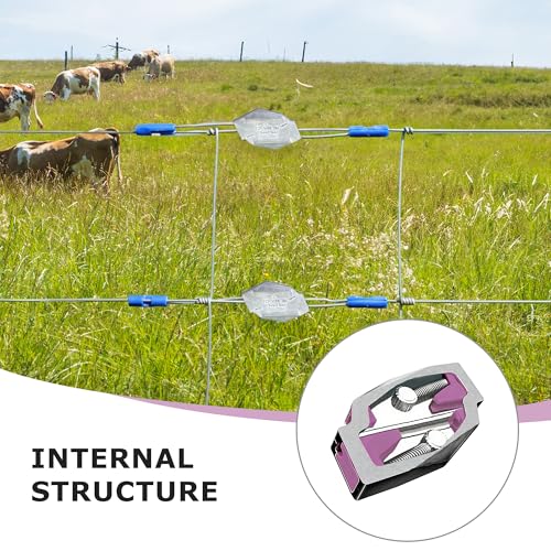 50pcs Small Wire Joiner for Electric Fence Wire, Wire Tensioner Works with 14-10 Gauge Wire, Fence Tools, Wire Tensioning Tool