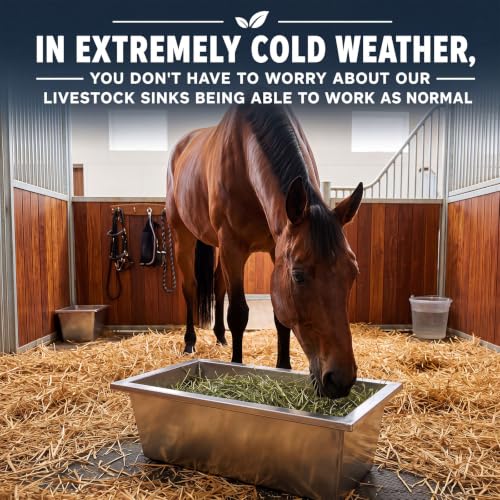 Geelin 2 Pcs 6 Gallon/24 Quart Livestock Water Trough, Stainless Steel - size: 6 Gallon/24 Quart
