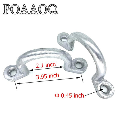 2in Bolt-On Trailer Tie Loop Ring Replacement 4Pcs | Aluminum Tie Down Ring, 2in ID, Bolt-On Lashing Rope Loop, for Horse Trailer, 4Pcs
