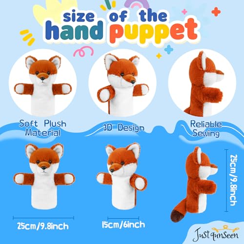 Animal Puppet for Toddlers Creative Storytelling Tool Soft Washable Fabric Preschool Education Interactive Role Play Forest Animal Fox - color: Fox