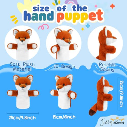 Animal Puppet for Toddlers Creative Storytelling Tool Soft Washable Fabric Preschool Education Interactive Role Play Forest Animal Fox - color: Fox