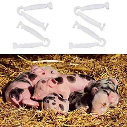 Good news 100pcs Disposable Umbilical Cord Clamp,Pig Umbilical Cord Clamp for Animals Puppy Kittens Cow Livestock Sheep, White