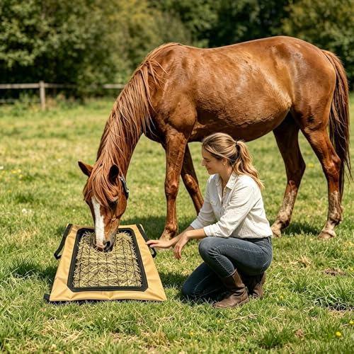 Horse Hay Bag Large Capacity Heavy Duty Oxford Cloth Feeder | Horses Hay Feeder for Goats, Donkeys, Animals, Rabbits, Trailer, Livestock, Ranch, Farm, Outdoor, Garden, Outsides