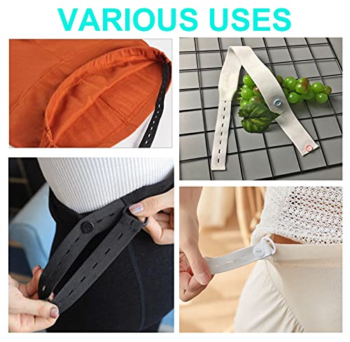 Flat Sewing Band Spool with Buttonholes, Elastic Stretchable, Ideal for DIY Waistbands and Necklines (Black & White, 3/4" × 5 Yds Each) - color: Black & White, size: 3/4" × 5 Yds each