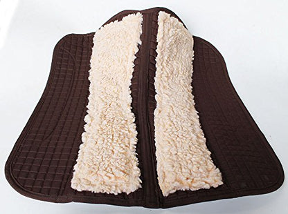 Equine Western Horse Saddle PAD 28X32 Double Back Fleece Lined Brown 3996