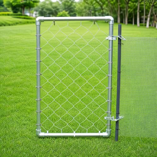 2-Pack T-Post Gate Hinge Kit, Heavy Duty 1-3/8" U-Bolt Clamps, Chain Link Fence Gate Hinge for Metal Posts & Chain Link Gates – Farm & Backyard Use