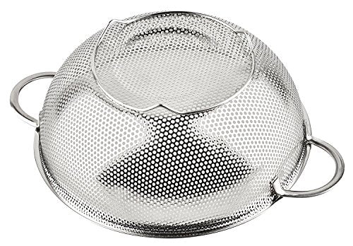 3-Piece Stainless Steel Mesh Micro-Perforated Strainer Colander Set (1-Quart, 2.5-Quart and 4.5-Quart)
