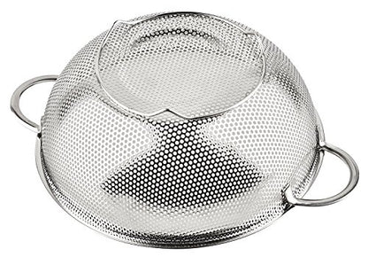 3-Piece Stainless Steel Mesh Micro-Perforated Strainer Colander Set (1-Quart, 2.5-Quart and 4.5-Quart)