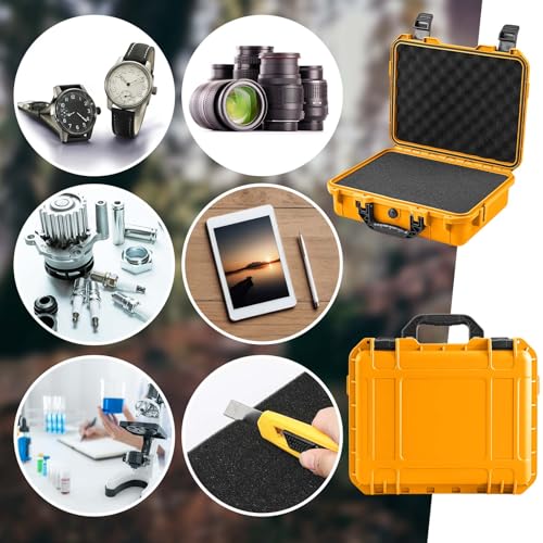Relaxweex 8.5 x 6.5 x 3.7 Inch Hard Case, Grid Shell, Yellow - color: Yellow, size: 8.5 x 6.5 x 3.7 Inch, style: Grid Shell