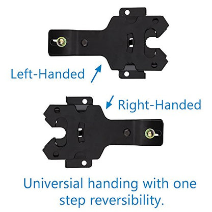 National Hardware N109-308 V8422 Deluxe Decorative T-Hinge Gate Kit Black Steel Finish Hinges with Latch Strike Pull for Wood Vinyl Metal Outdoor Fence Gates, 2 Count (Pack of 5) - size: Pack of 5