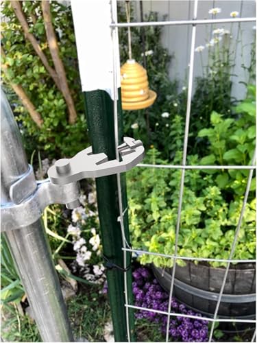 T-Post Gate Hinge Pins,Heavy Duty Gate Hanger,Steel Gate Hinges Target Hanger for Farm Gate, Garden & Backyard Gate, Easy to Install (Patent)