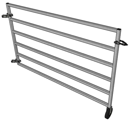 Aluminum 5 FT X 10 FT 6 Rail 40" Tall Sheep & Goat STALL KIT Panel Pen Corral