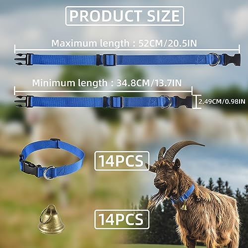 14 Pack Goat Collars with Bells