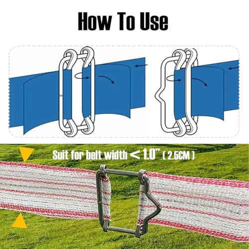 QMARK 10 Pack Electric Fence Polytape End Splicers (1.0 inch)