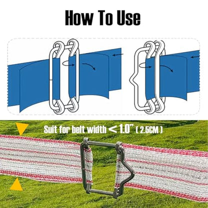QMARK 10 Pack Electric Fence Polytape End Splicers (1.0 inch)
