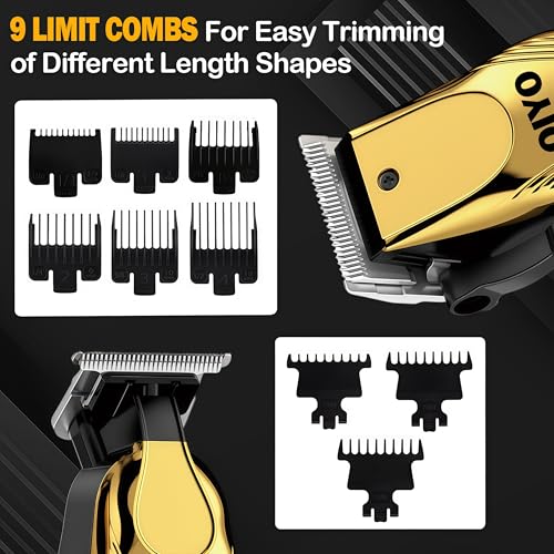 Hair Clippers for Men, Cordless Trimmer, 9 Combs & Low Noise Design