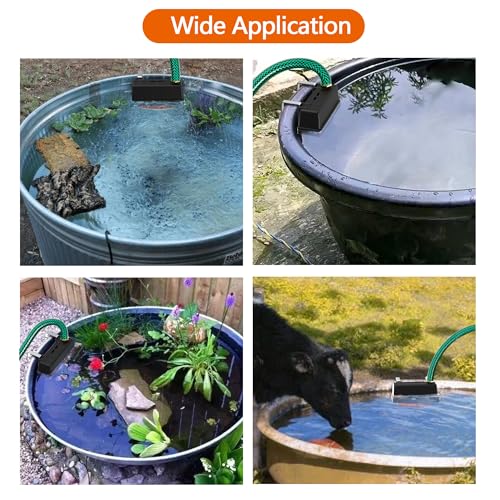 Water Trough Float Valve for Stock Tank, Automatic Control Waterer Level for Livestock Horse Chicken Animal Fish Pool with Hose Metal Connector & Ptfe tape （1 pack） - style: Stock Tank Float Valve-1PCS
