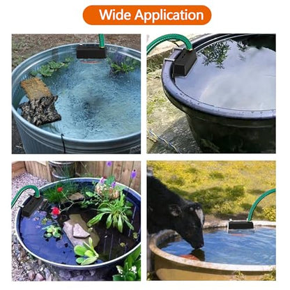 Water Trough Float Valve for Stock Tank, Automatic Control Waterer Level for Livestock Horse Chicken Animal Fish Pool with Hose Metal Connector & Ptfe tape （1 pack） - style: Stock Tank Float Valve-1PCS