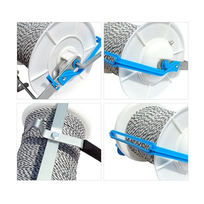 Electric Fence Maxi 3:1 Geared Reel with Reel Guard Prewound 3280ft 6 Strands Polywire PK1 - size: 3280 ft x 1 Maxi Reel w/Guard