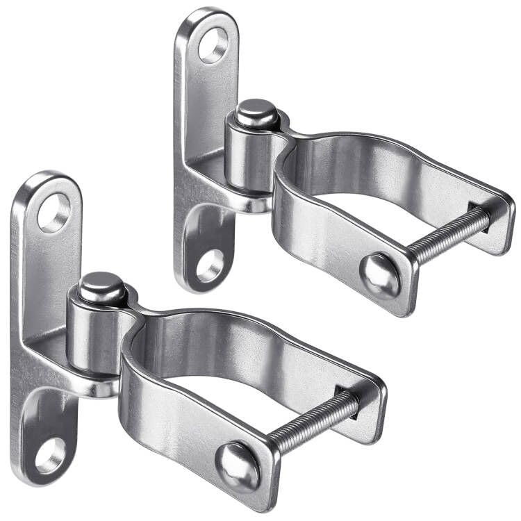 Insaga 2Pack Heavy Duty Wall Mount Gate Hinges, 304 Stainless Steel Chain Link Fence Gate Hinges for Farm, 1-3/8" Pipe Gate Hinge with 5/8" Pin, T-Post Gate Hinge Kit for Wooden & Metal Fence - size: 1-3/8''-2Pack