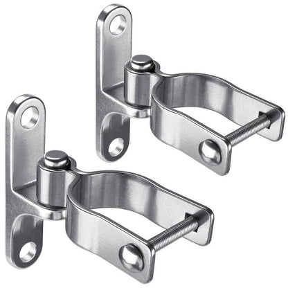 Insaga 2Pack Heavy Duty Wall Mount Gate Hinges, 304 Stainless Steel Chain Link Fence Gate Hinges for Farm, 1-3/8" Pipe Gate Hinge with 5/8" Pin, T-Post Gate Hinge Kit for Wooden & Metal Fence - size: 1-3/8''-2Pack