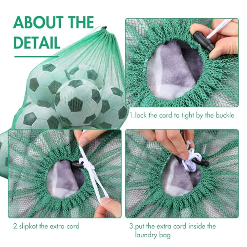 Berlune 30 Pack Large Mesh Laundry Bags - color: Green