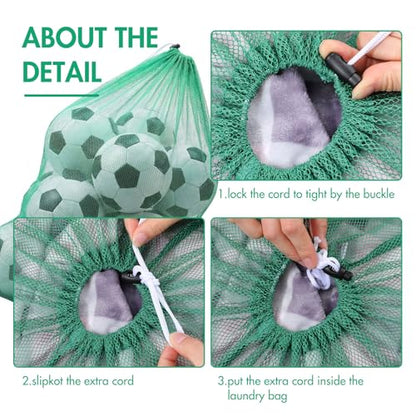 Berlune 30 Pack Large Mesh Laundry Bags - color: Green