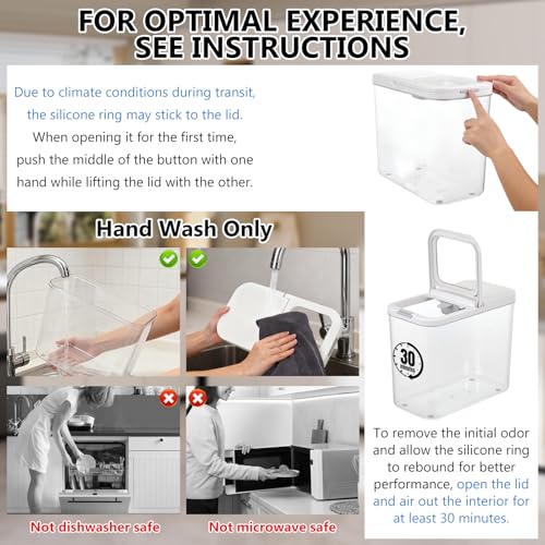 20-25 lbs Rice Dispenser with Measuring Spoon 11.4Qt/12L Tall and Narrow Food Storage Flour Bin Large Airtight Food Storage Rice Container for Kitchen Pantry Organization Slim Space-Saving