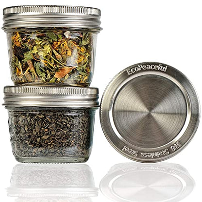 316 Surgical Stainless Steel Mason Jar Lids REGULAR Mouth,ORIGINAL DESIGN,Stackable w/ Pull-Tab Silicone Seal. Rust-proof, Airtight, Leak-proof, Vegan, BPA-Free, Reusable,Not for Canning - size: 12 Regular Mouth Lids
