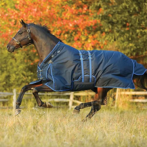 Challenger II VTEK Adjusta-Fit Bellyband Horse Blanket | Wither Relief | Waterproof Horse Blanket | Winter Protection | Winter Horse Blanket - size: 68, style: Sheet (no insulation)