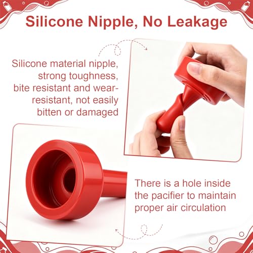 5 Pcs Calf Nipples, 4.33 in Length Silicone Replacement Livestock Feeding Nipples, Small Animal Milk Drink Nipple for Calf Milk Bottles, Dairy Farm