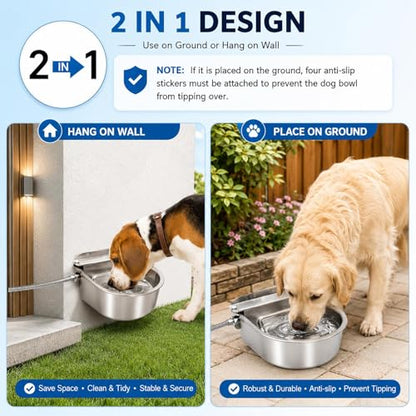 BWOGUE Automatic Water Dispenser for Dogs,1Gal Outdoor Automatic Water Bowl