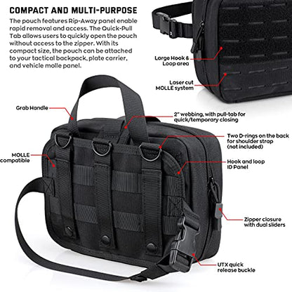 LIVANS Medical Bag, First Aid Bag Empty for Emergency & Trauma Kits - color: Black