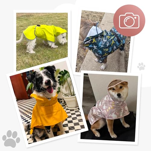 Dog Raincoat,Dog Rain Jacket Poncho with Hood and Leash Hole(Rabbit,4XL) | Windproof,Waterproof,Leash Loop,Adjustable,Rabbit Design - color: Pink, size: 4XL(50-55lbs)