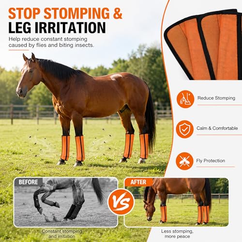 Set of 4 Horse Fly Boots,Reduce the Number of Mosquitoes Landing