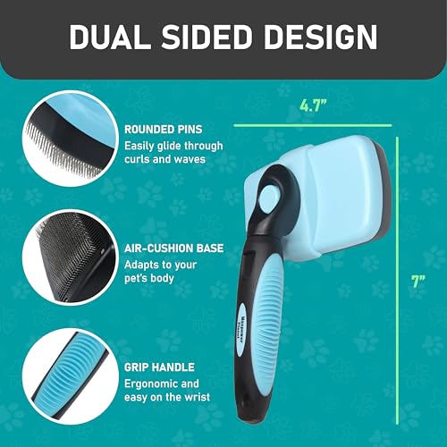 Maxpower Planet Pet Grooming Brush, Shedding Undercoat Rake, Dogs - color: C1 - Brush & Gloves, size: Large