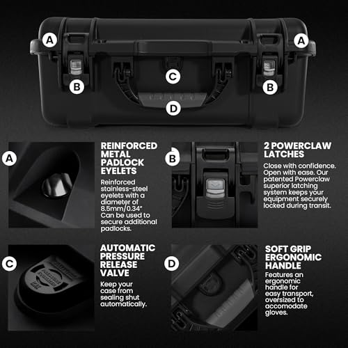 NANUK 940 Waterproof EMS/EMT Empty Hard Case with Dual-Compartment Lid Organizer and Padded Dividers – First Aid Organizer for Trauma Kits & IP67 Dustproof, Impact-Resistant – Black - color: Black
