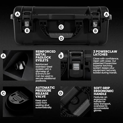 NANUK 940 Waterproof EMS/EMT Empty Hard Case with Dual-Compartment Lid Organizer and Padded Dividers – First Aid Organizer for Trauma Kits & IP67 Dustproof, Impact-Resistant – Black - color: Black