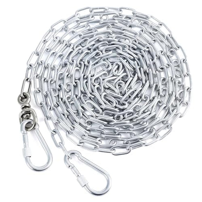 Heavy Duty Dog Chain for Yard, 10 FT Galvanized Chain Leash, 3 mm - size: 0.12 in x 10 ft