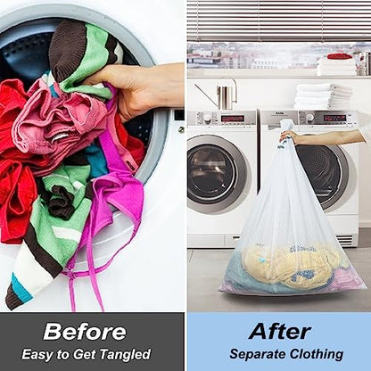 Vivifying Mesh Laundry Bags, 2 Pack XXXL Extra Large Honeycomb Laundry Bags with Zipper for Washing Machine, Coats, Stuffed Toys, Blanket, Sweater, Delicates Clothes - size: 2XXXL(35" x 43")