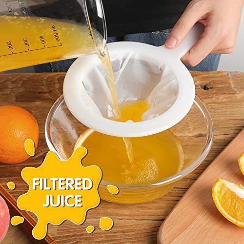 Zopeal 2 Pcs Ultra Fine Mesh Plastic Strainer for Kefir Grain, 100/400 Mesh - size: 100/400 Mesh