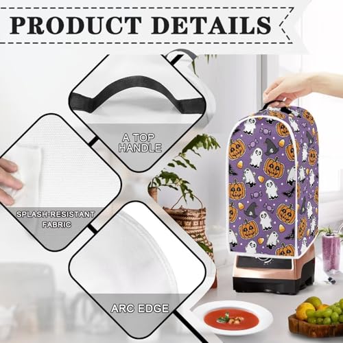 Kitchen Mixer Accessories Organizer Scratchproof Sturdy Fabric Fashion Machine Protector Househould Stylish Blender Cover Halloween - color: Halloween