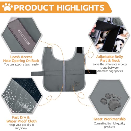 Queenmore Dog Winter Coat, Cold Weather Fleece Dog Jacket, Small Dog Coat - color: Grey, size: X-Small