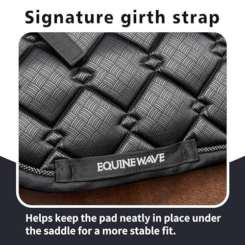 EQUINEWAVE Embossed All Purpose Saddle Pad - color: BLACK