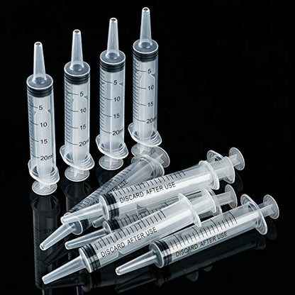 Boao 10 Pack Plastic Syringes Without Needle for Epoxy Resin,20 Ml - size: 20 ML