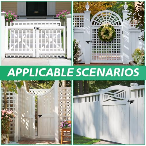 Heavy Duty Slide Bolt Gate Latch for Wooden Fence Door Lock with Padlock Hole,Solid Hardware Thickened Metal Sliding Bolt Door Locks Gate Latches for Shed Door,Wooden Fences,Barn Doors,Yard