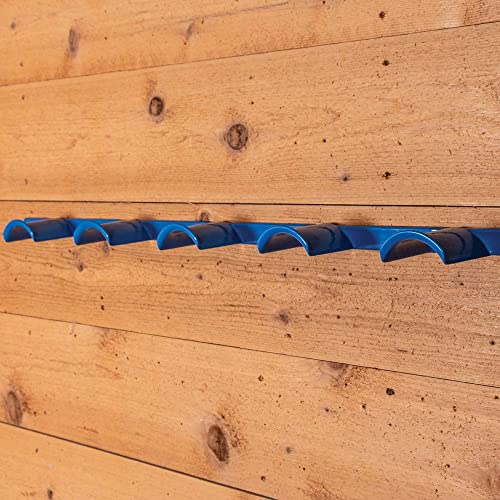 EASY-UP Coated Metal 5 Hook Rounded Tack Rack | Horse Tack Organizer for Barn & Equestrian Enthusiasts | Portable & Mountable with Supportive Crowns